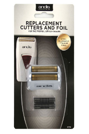 Packaging for ANDIS replacement cutters and foil, designed for the Andis Pro-Lite clippers.